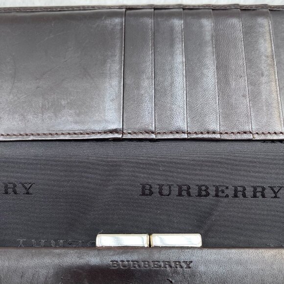 Burberry London Vintage Nova Check Beige bifold kiss lock weallet - Picture 10 of 12